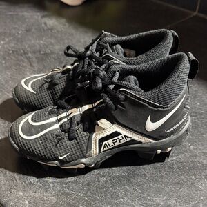 Nike Kids Black and White Alpha Football Cleats
